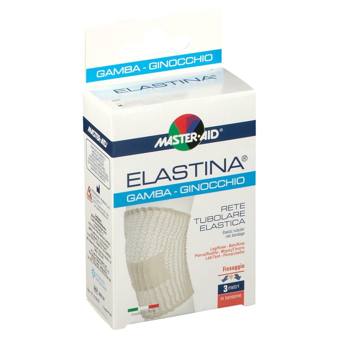 Rete Tubolare Elastica Ipoallergenica Master Aid Elastina Gamba/Ginocchio 3 Mt In Tensione Calibro 5 Cm