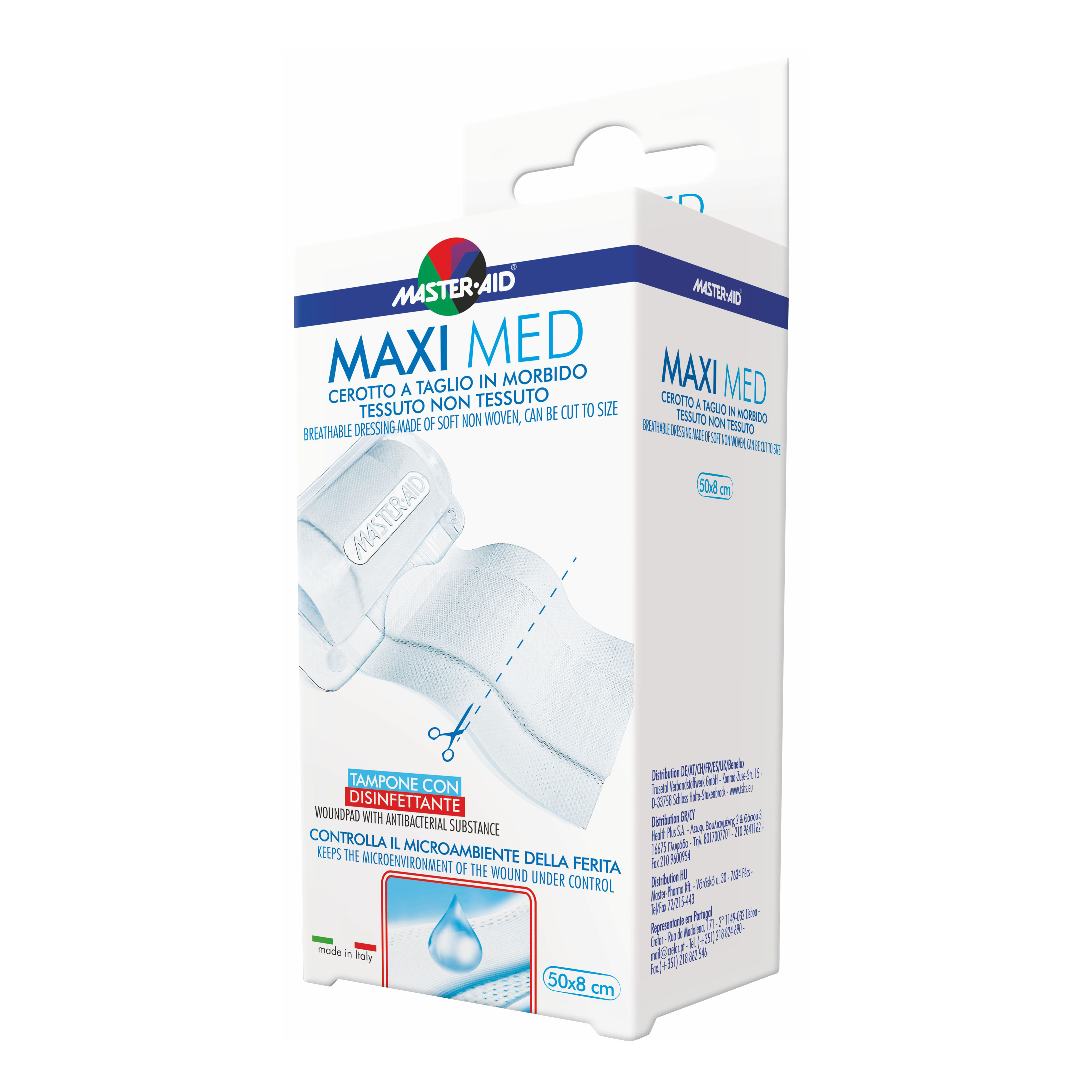 Cerotto Master-Aid Maximed 50x8cm per ferite ed escoriazioni