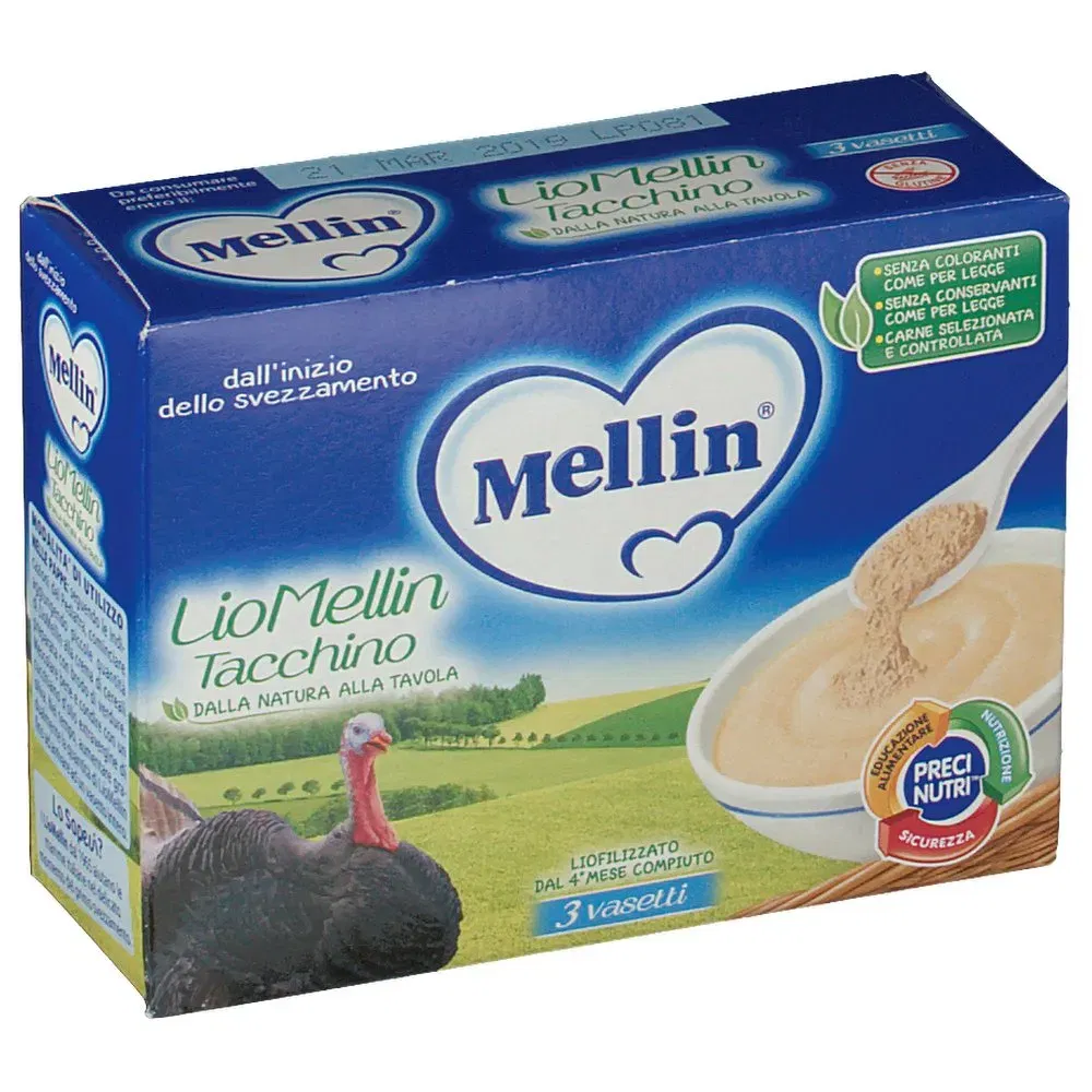 Liomellin Tacchino Liofilizzato per l'infanzia, 10g x3