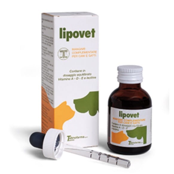 Lipovet mangime complementare con vitamine per cani e gatti 50ml