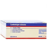 BENDA ANELASTICA ADESIVA LEUKOTAPE. SUPPORTO IN COTONE MASSA ADESIVA: CAUCCIU', RESINE, OSSIDO DI ZINCO CONTIENE LATTICE. 2X1000CM