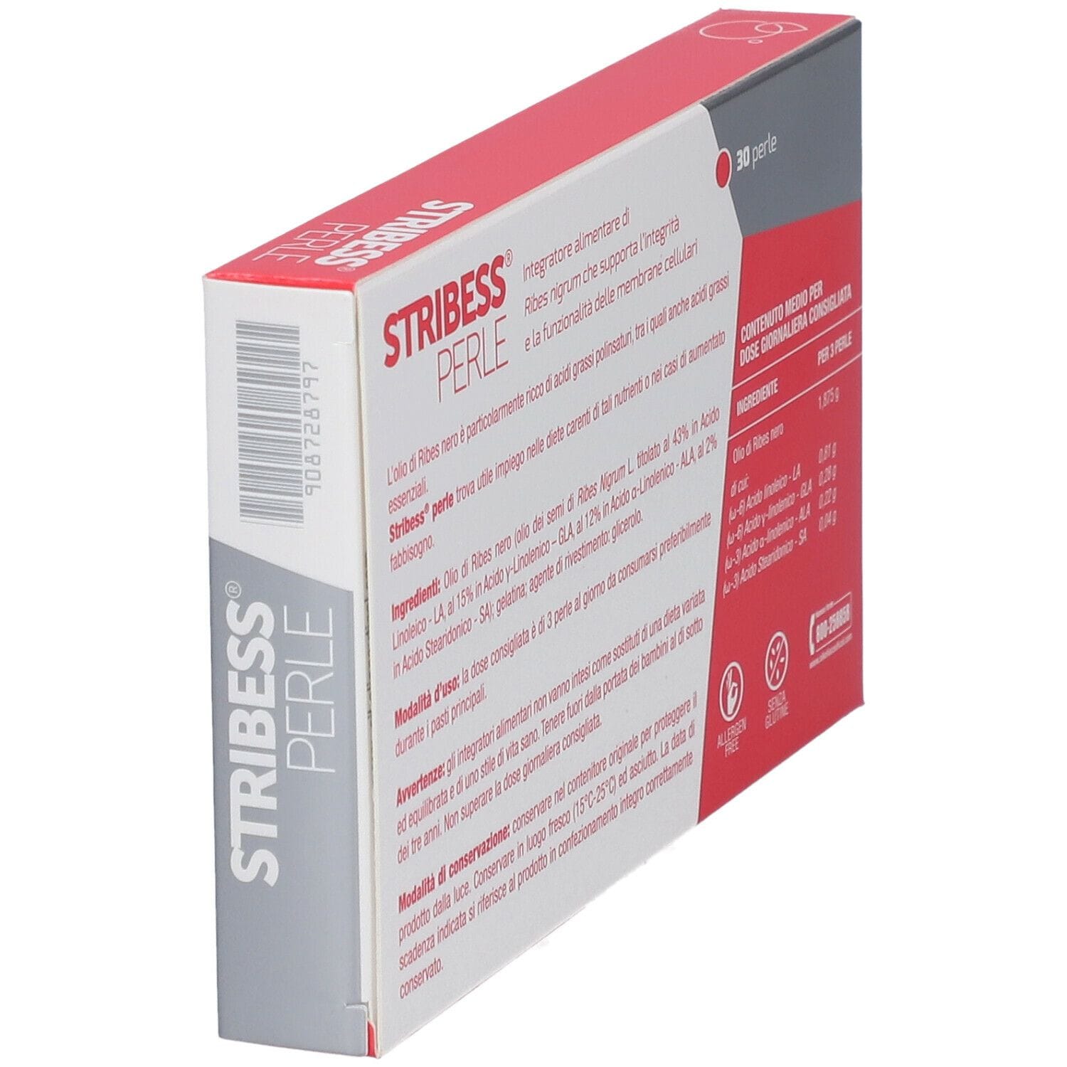 Stribess integratore per elasticità della pelle, 30 perle