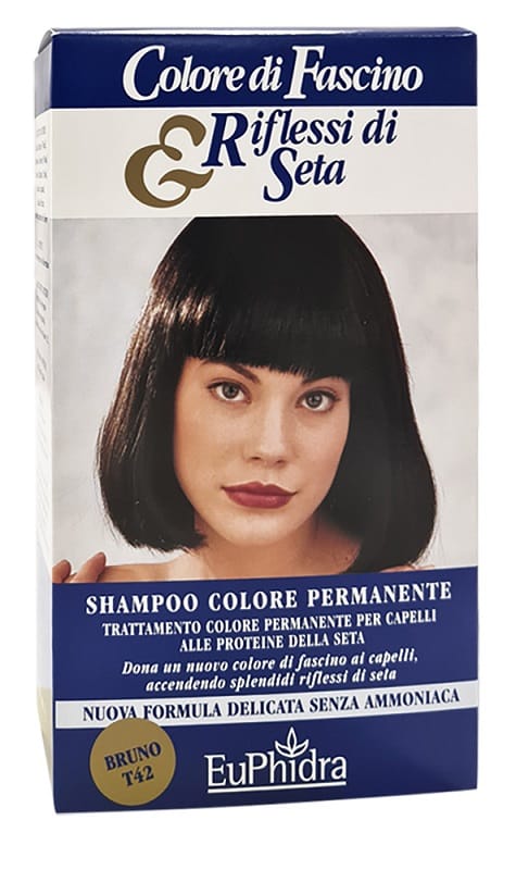 Shampoo Colore Permanente EuPhidra 42 Bruno, 120ml