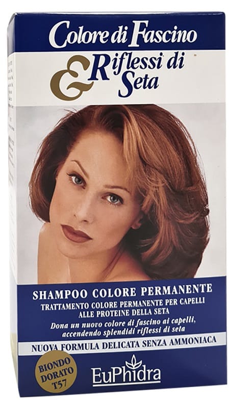 Euphidra Colore Di Fascino & Riflessi Di Seta Shampoo Colore Permanente 57 Biondo Dorato 120 Ml