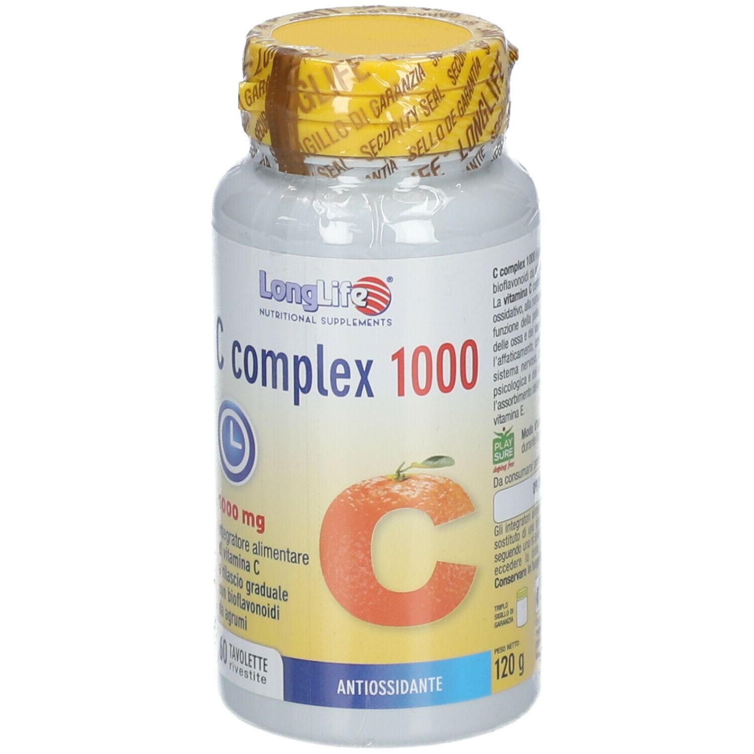 LONGLIFE C COMPLEX 1000 60 TAVOLETTE RIVESTITE SENZA GLUTINE