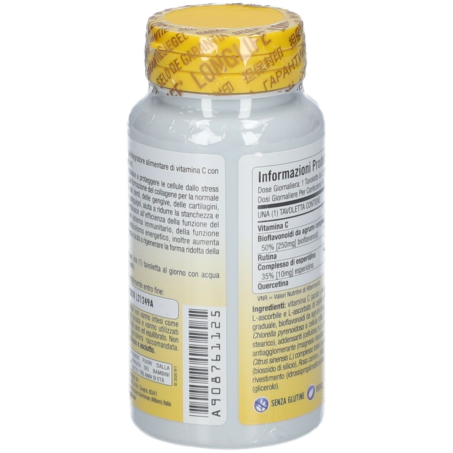 LONGLIFE C COMPLEX 1000 60 TAVOLETTE RIVESTITE SENZA GLUTINE