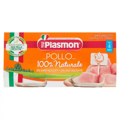PLASMON OMOGENEIZZATO POLLO 80 G X 2 PEZZI PLASMON OMOGENEIZZATO POLLO 80 G X 2 PEZZI