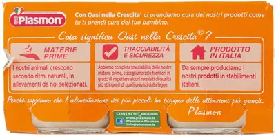 PLASMON OMOGENEIZZATO VITELLO PROSCIUTTO COTTO 80 G X 2 PEZZI PLASMON OMOGENEIZZATO VITELLO PROSCIUTTO COTTO 80 G X 2 PEZZI