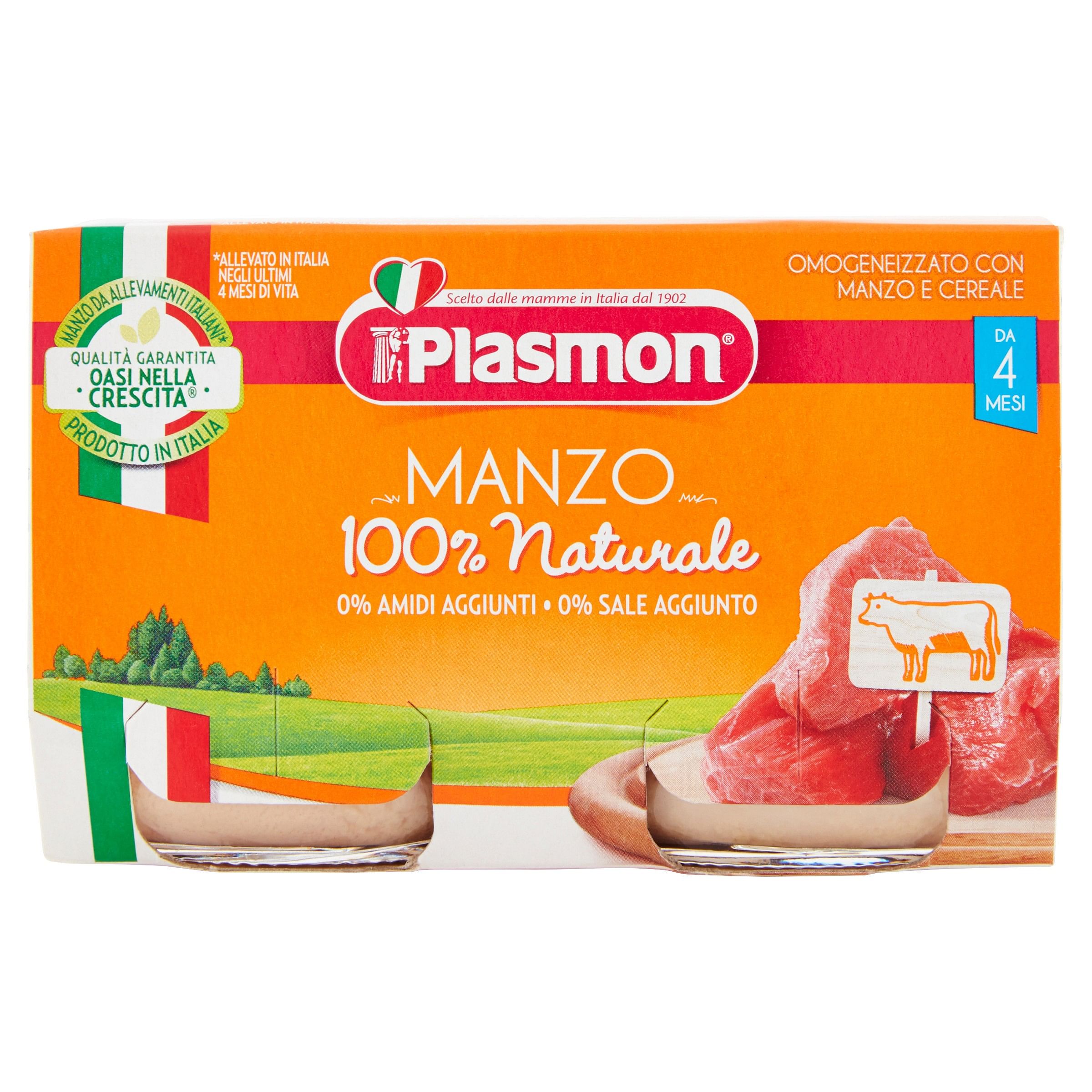 Plasmon Omogeneizzato Manzo 120 G X 2 Pezzi