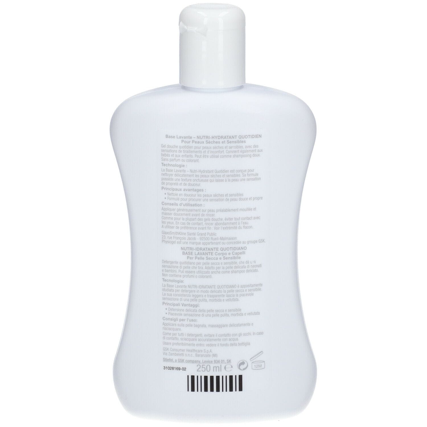 PHYSIOGEL BASE LAVANTE CORPO E CAPELLI 250 ML