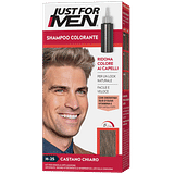 JUST FOR MEN SHAMPOO COLORANTE H25 CASTANO CHIARO ATTIVATORE CHIARO 38,5 ML + BASE COLORE 27,5 ML