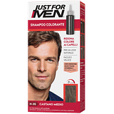 JUST FOR MEN SHAMPOO COLORANTE H35 CASTANO MEDIO ATTIVATORE CHIARO 38,5 ML + BASE COLORE 27,5 ML