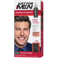 JUST FOR MEN SHAMPOO COLORANTE H45 CASTANO SCURO ATTIVATORE CHIARO 38,5 ML + BASE COLORE 27,5 ML