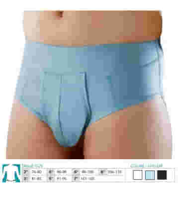 ORIONE 515 CINTOSLIP ERNIARIO UOMO APERTO CON PELOTTE IN COTONE BIANCO 4