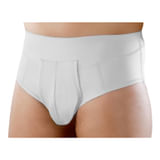 ORIONE 515 CINTOSLIP ERNIARIO UOMO APERTO CON PELOTTE IN COTONE BIANCO 6