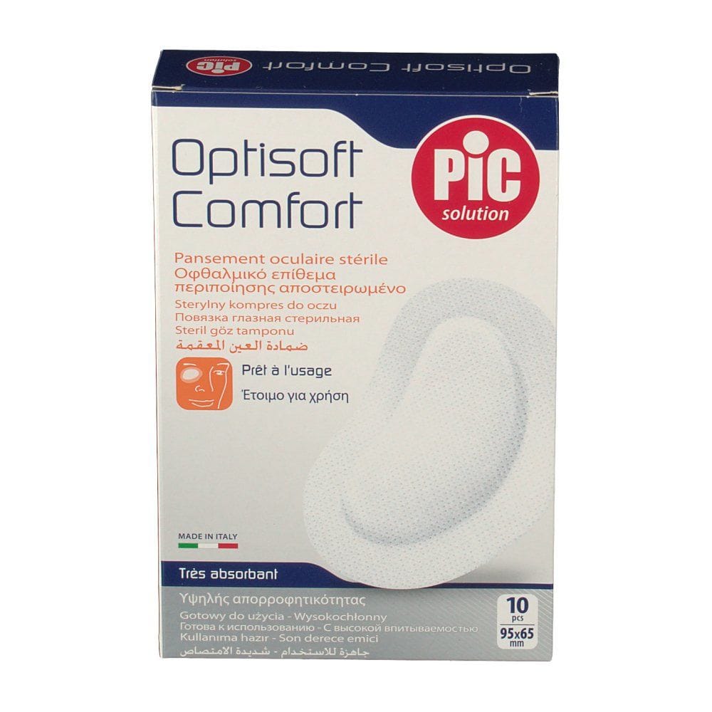 TAMPONE OCULARE PIC IN TESSUTO NON TESSUTO STERILE ADESIVO 10 PEZZI