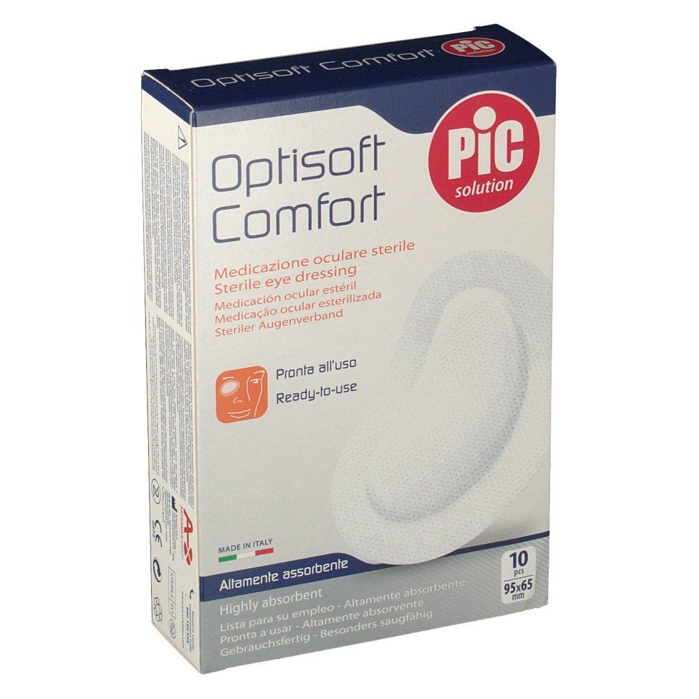 TAMPONE OCULARE PIC IN TESSUTO NON TESSUTO STERILE ADESIVO 10 PEZZI