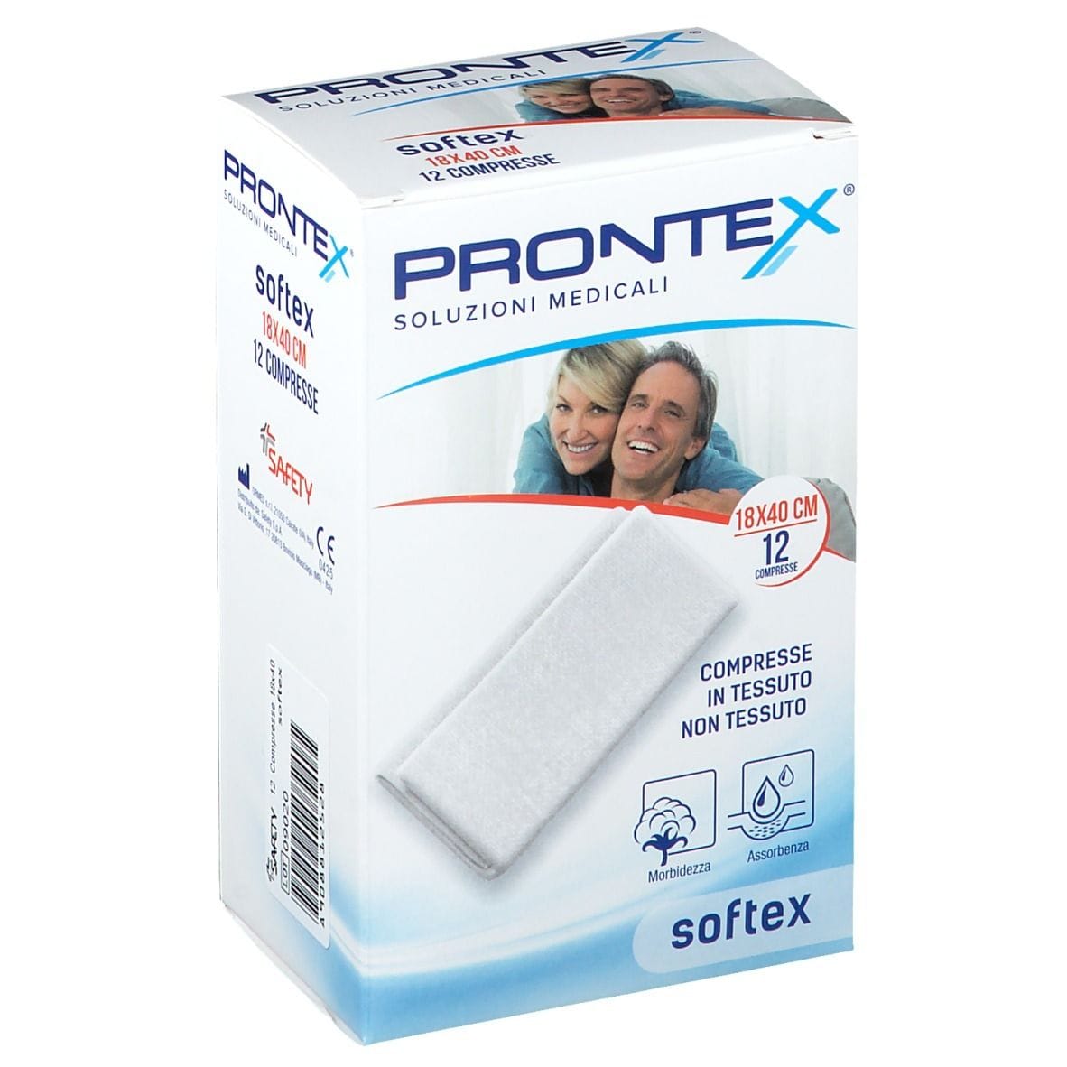 Garza sterile Prontex Soft in TNT 18x40cm, 12 pezzi