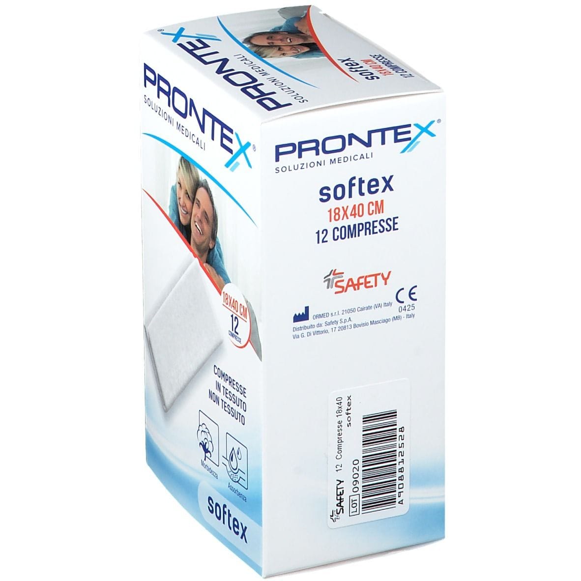 Garza sterile Prontex Soft in TNT 18x40cm, 12 pezzi