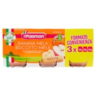 PLASMON OMOGENEIZZATO BANANA/MELA/BISCOTTI/MIELE 120 G X 3 PEZZI
