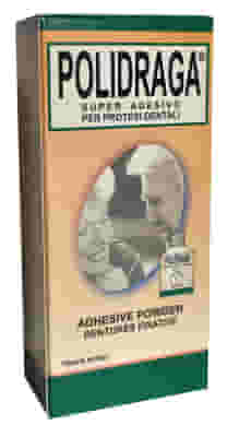 Polvere Adesiva Polidraga Grande per Dentiere, Confezione Spray