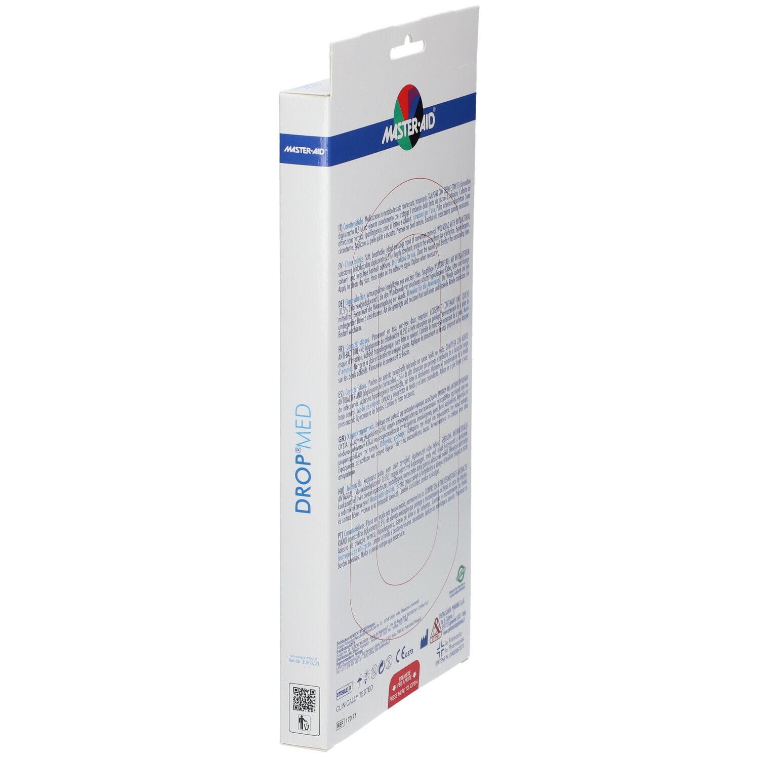 Medicazione Master-Aid Drop Med ipoallergenica aerata, 5 pz