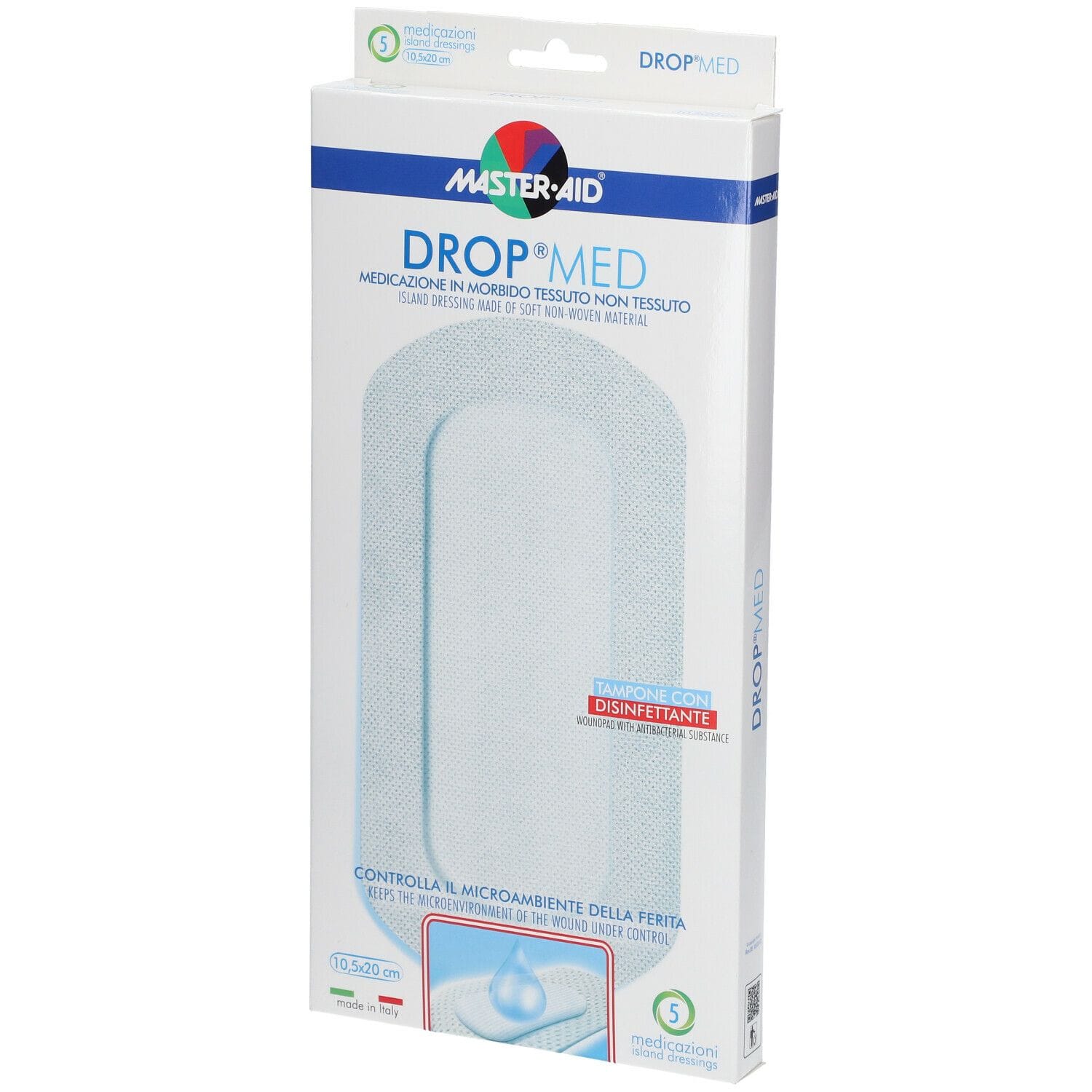Medicazione Master-Aid Drop Med ipoallergenica aerata, 5 pz