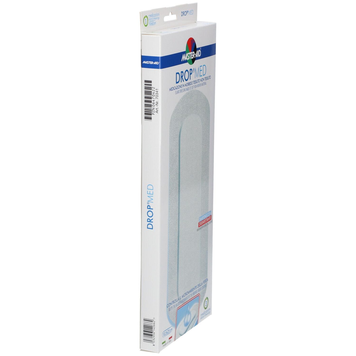 Medicazione Master-Aid Drop Med ipoallergenica 10,5x25, 3 pezzi