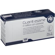 Guanti in lattice PIC con polvere, taglia M, 100 pezzi