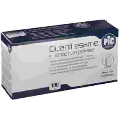 Guanti in lattice PIC con polvere, taglia M, 100 pezzi