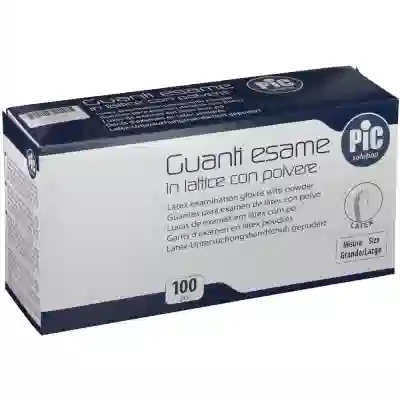 Guanti in lattice PIC con polvere taglia L, 100 pezzi