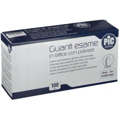 GUANTO PER ESPLORAZIONE PIC CON POLVERE MISURA L 100 PEZZI GUANTO PER ESPLORAZIONE PIC CON POLVERE MISURA L 100 PEZZI