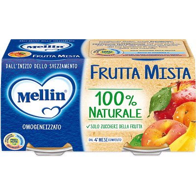 MELLIN OMOGENEIZZATO FRUTTA MISTA 100 G 2 PEZZI