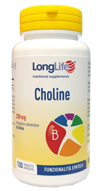 Integratore Longlife Choline, 100 tavolette vegane