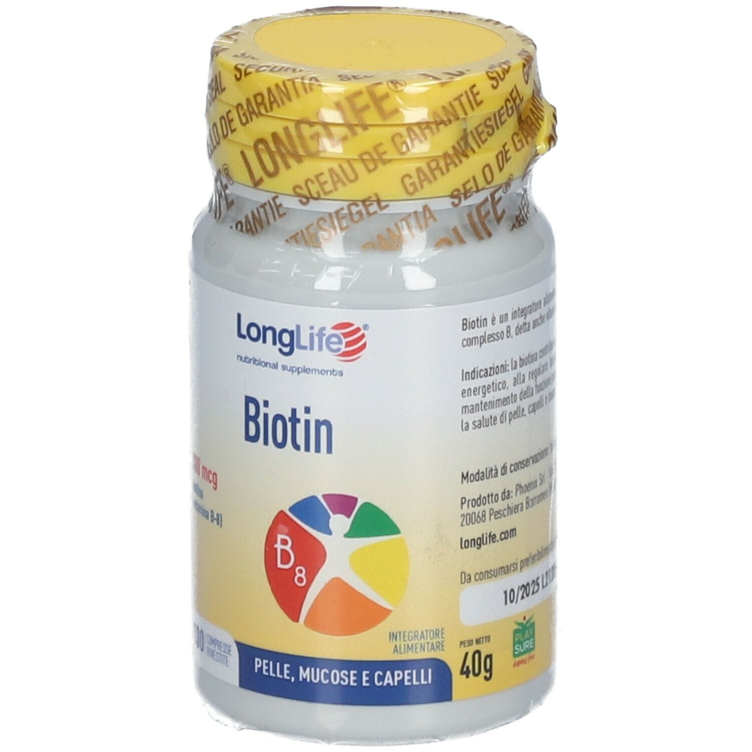 Integratore Longlife Biotin 300, 100 compresse rivestite