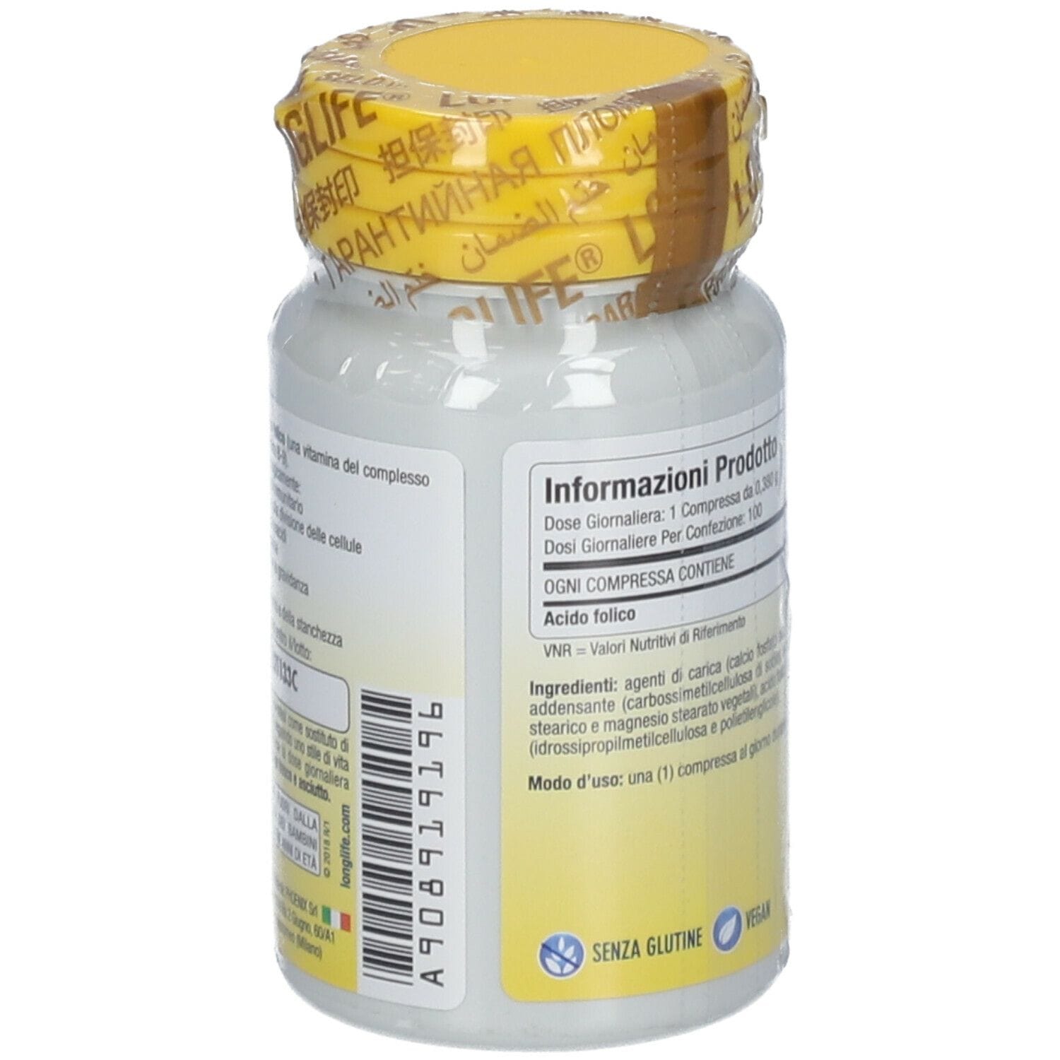 LONGLIFE FOLIC 400 MCG 100 COMPRESSE