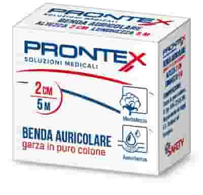 Benda auricolare Prontex in garza idrofila 2cm x 5m