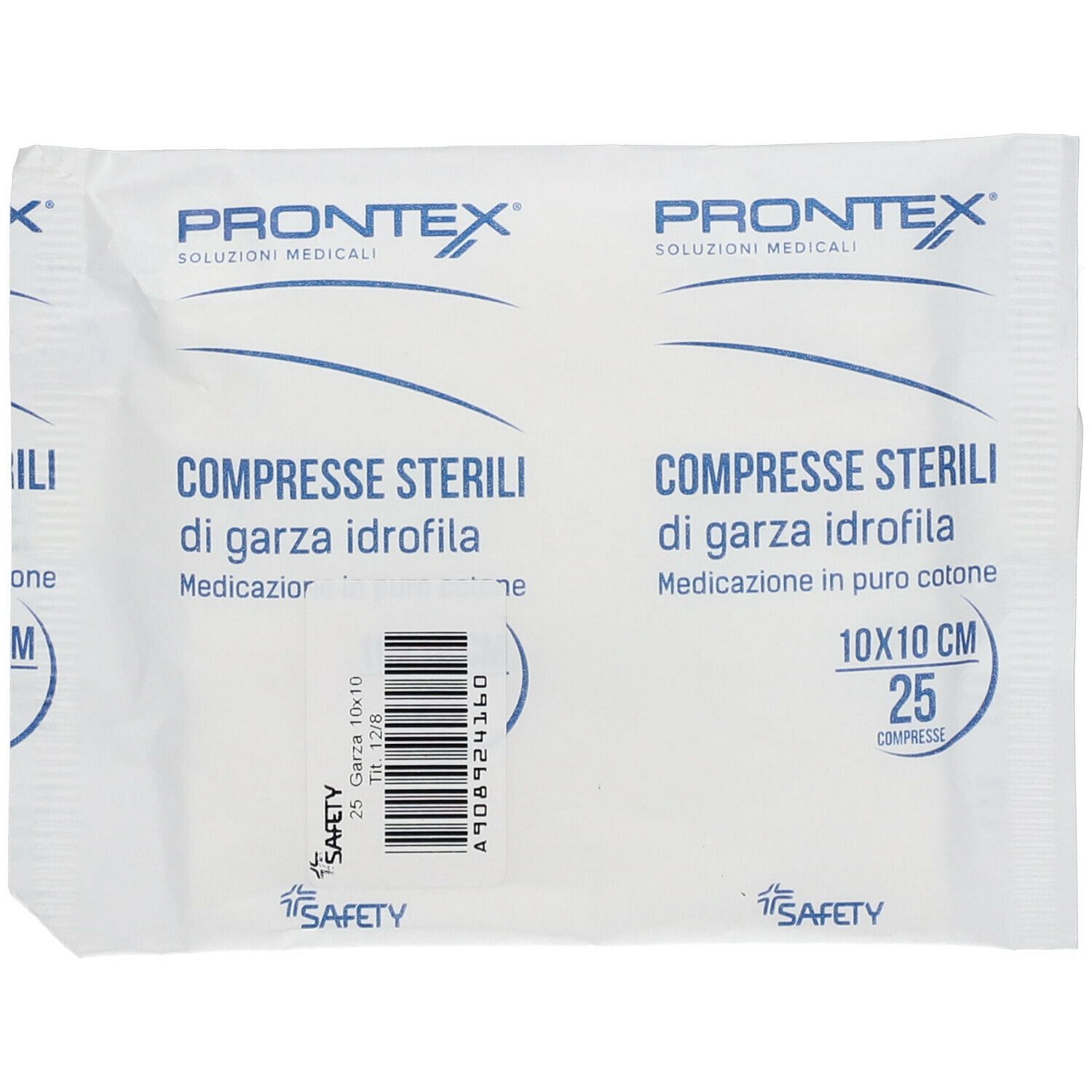 Prontex Garza Compressa 12/8 10 X10 Cm 25 Pezzi