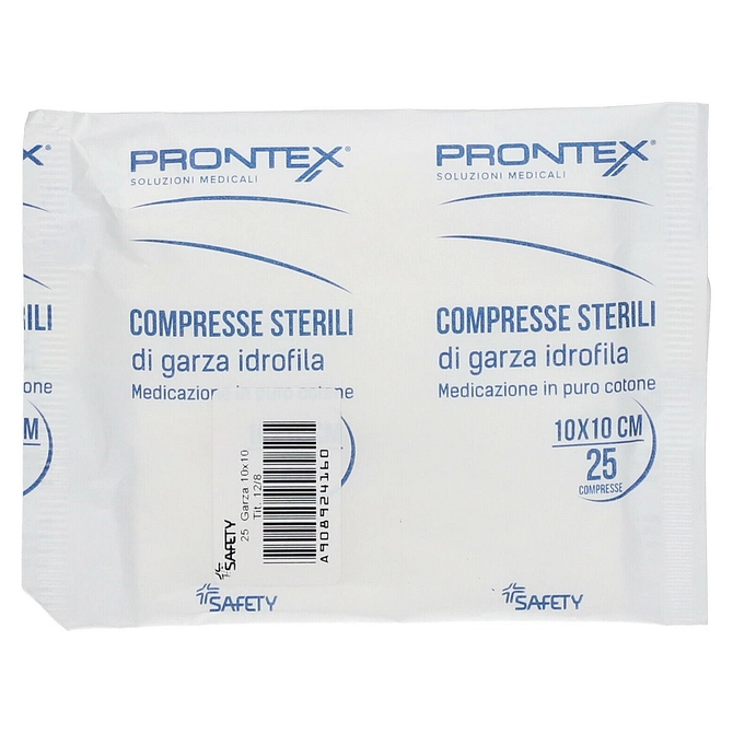 Prontex Garza Compressa 12/8 10 X10 Cm 25 Pezzi