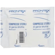 Garza Compressa Prontex 10x10cm, puro cotone idrofilo 25 pz