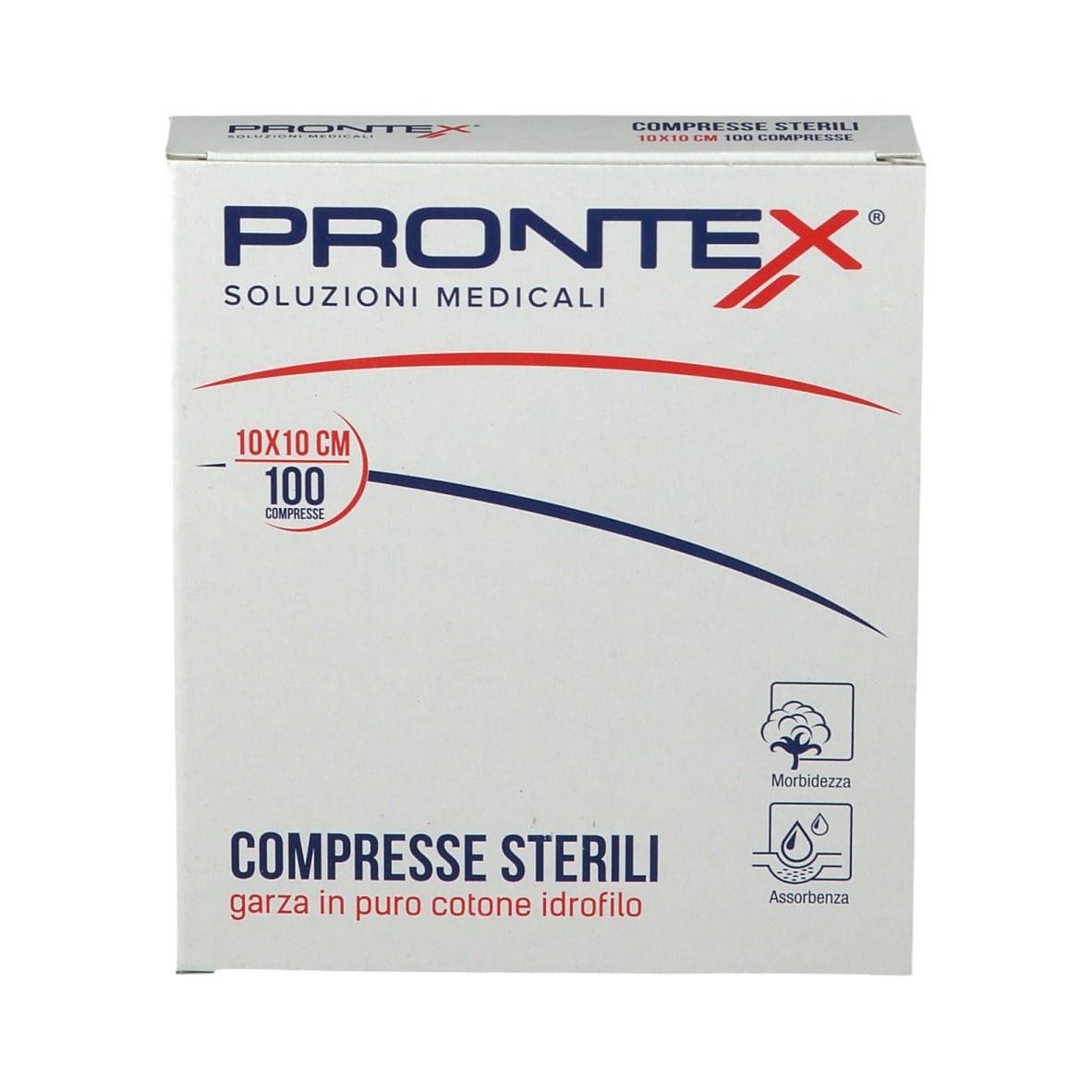 Garze sterili Prontex 12/8 in cotone, 10x10cm 100 pezzi