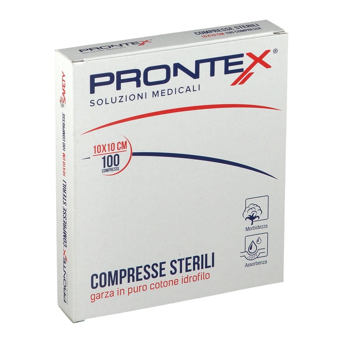 Garze sterili Prontex 12/8 in cotone, 10x10cm 100 pezzi