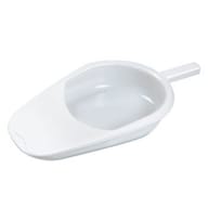 Padella ospedaliera in plastica con manico ergonomico antiscivolo