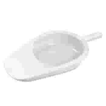 Padella ospedaliera in plastica con manico ergonomico antiscivolo