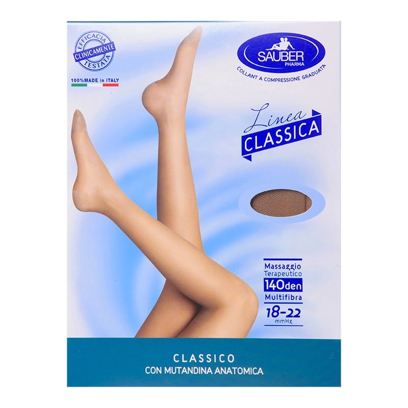 Collant Sauber 140 Denari Microrete Nero Tg.4, Linea Classica