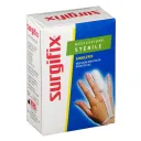 MEDICAZIONE STERILE PER DITO SINGLEFIX, COSTITUITA DA UNA GUAINA IN COTONE E DA UN'IMBOTTITURA INTERNA ASSORBENTE. SI APPLICA DIRETTAMENTE SULLA FERITA E SI FISSA AL POLSO