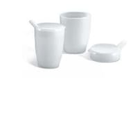 Bicchiere per ammalati in plastica con coperchio e beccuccio