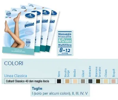 SAUBER COLLANT 40 DENARI COLORE MEDIO MAGLIA LISCIA 2 LINEA CLASSICA SAUBER COLLANT 40 DENARI COLORE MEDIO MAGLIA LISCIA 2 LINEA CLASSICA