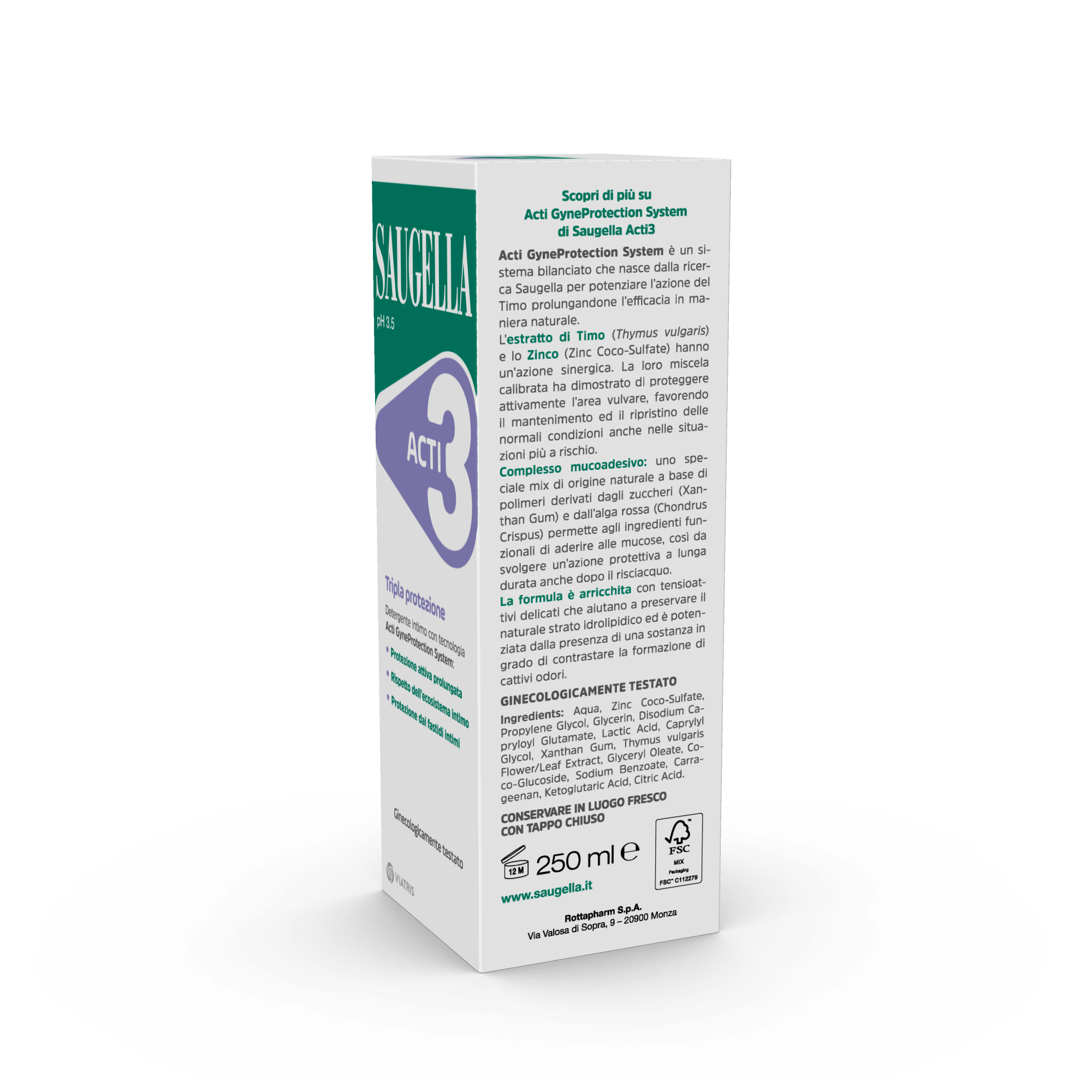 SAUGELLA ATTIVA  FLACONE 250 ML