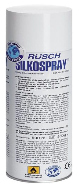 Spray lubrificante per catetere Silkospray Rusch 500ml